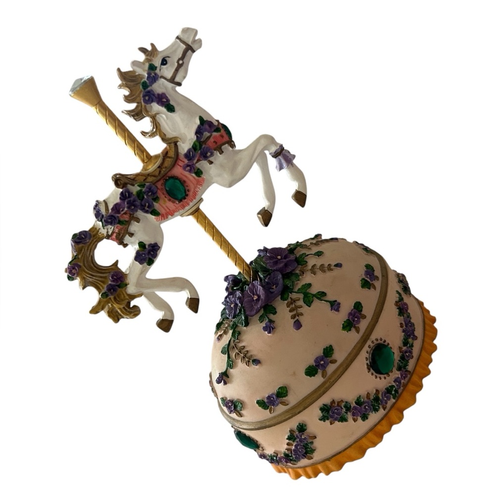 Diana Painted Ponies Collection Rotating Horse Music Box 2002 Holsted House Work